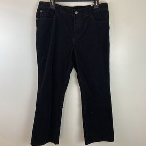Vintage Eddie Bauer Women’s Black Corduroy Pants Straight Leg Size 14 Petite